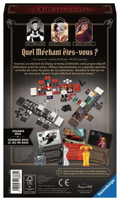 Disney Villainous extension 3 Cruellement Infects dos - iello