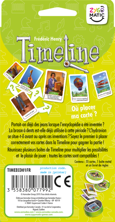 Timeline invention dos - asmodee