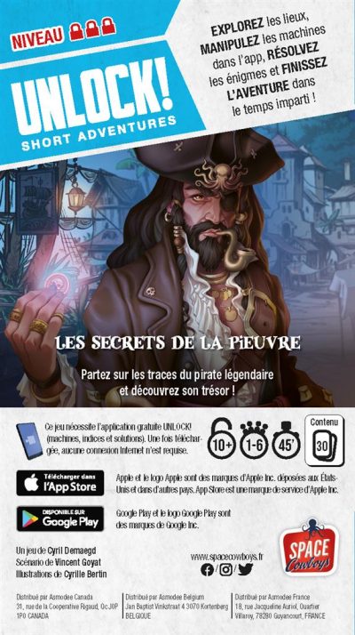 Unlock ! Short Adventures 6 Les Secrets de la Pieuvre dos - asmodee