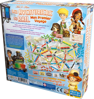 les aventuriers du rail premier voyage dos - asmodee