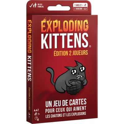 exploding kittens 2 joueurs couverture d'Exploding Kittens édition 2 joueurs