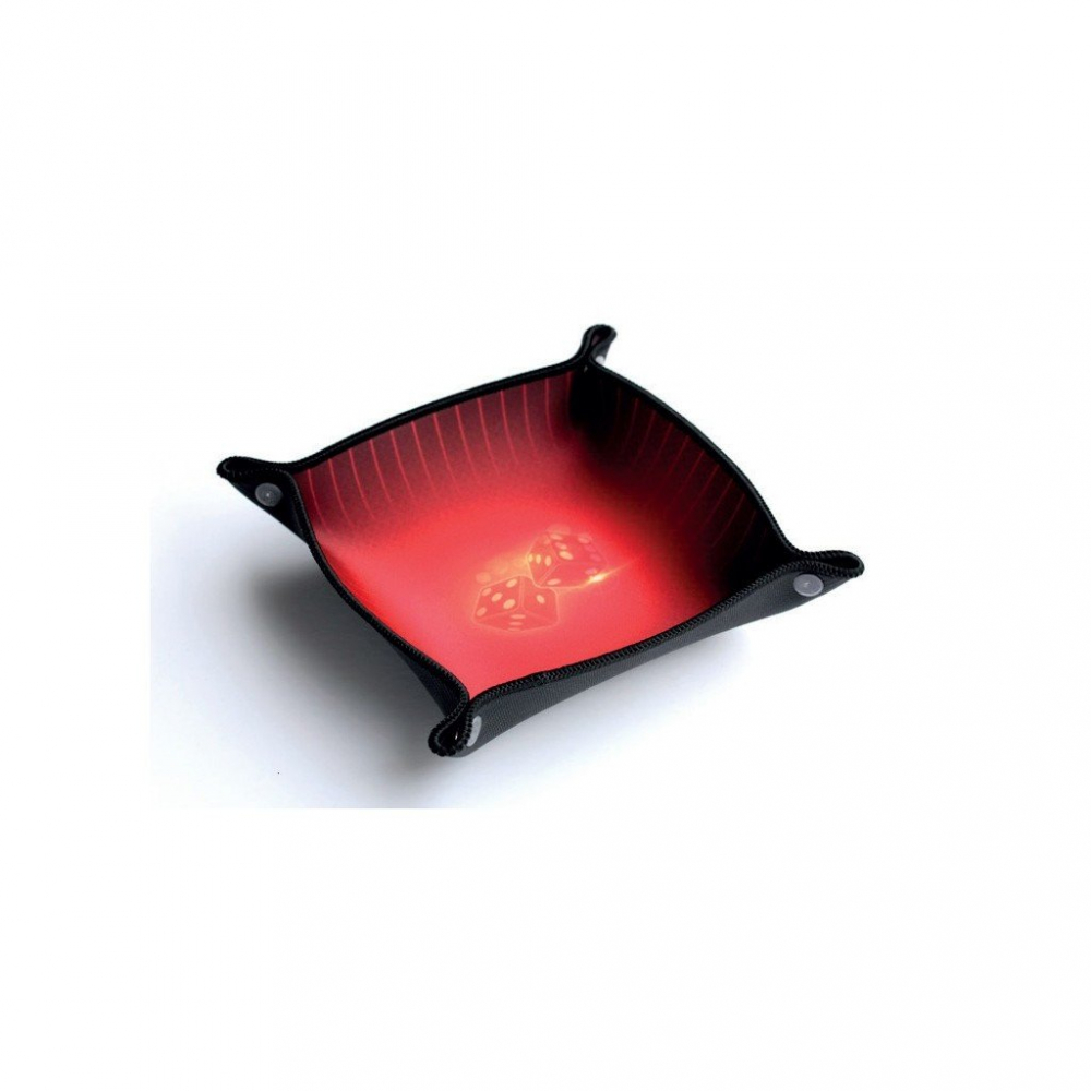 Tapis De Lancer De Dés 'Dragon Rouge' - 28 X 24 Cm - Velours Doux & Dos Antidérapant - 5 Mm D'Épaisseur - 6