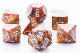 Chessex - Set de 7 dés - Lustrous - Or/Argent