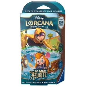 Lorcana C6 : La Mer Azurite - Deck de démarrage Emeraude / Saphir ( Go Go Tomago / Gadget Hackwrench )