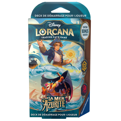 Lorcana C6 : La Mer Azurite - Deck de démarrage Ambre / Rubis ( Tigrou / Jim Hawkins )