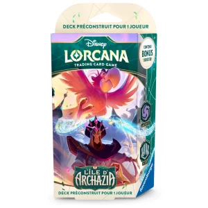 Lorcana C7 : L'Ile d'Archazia - Deck de démarrage Améthyste / Acier ( Iago / Jafar )