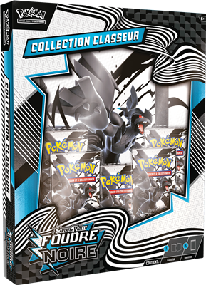 Pokémon : Portfolio(A4) + 5 boosters Foudre Noire