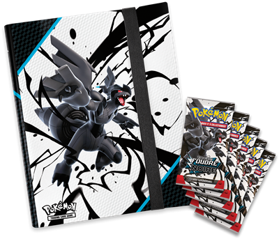 Pokémon : Portfolio(A4) + 5 boosters Foudre Noire