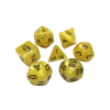 Lot de 7 Dés multiformat en boîte - Jaune nacré