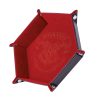piste-de-des-poudlard-rouge-19-x-19-cm-cuir-et-velours-98217-image-1 Piste de dés - Poudlard Rouge